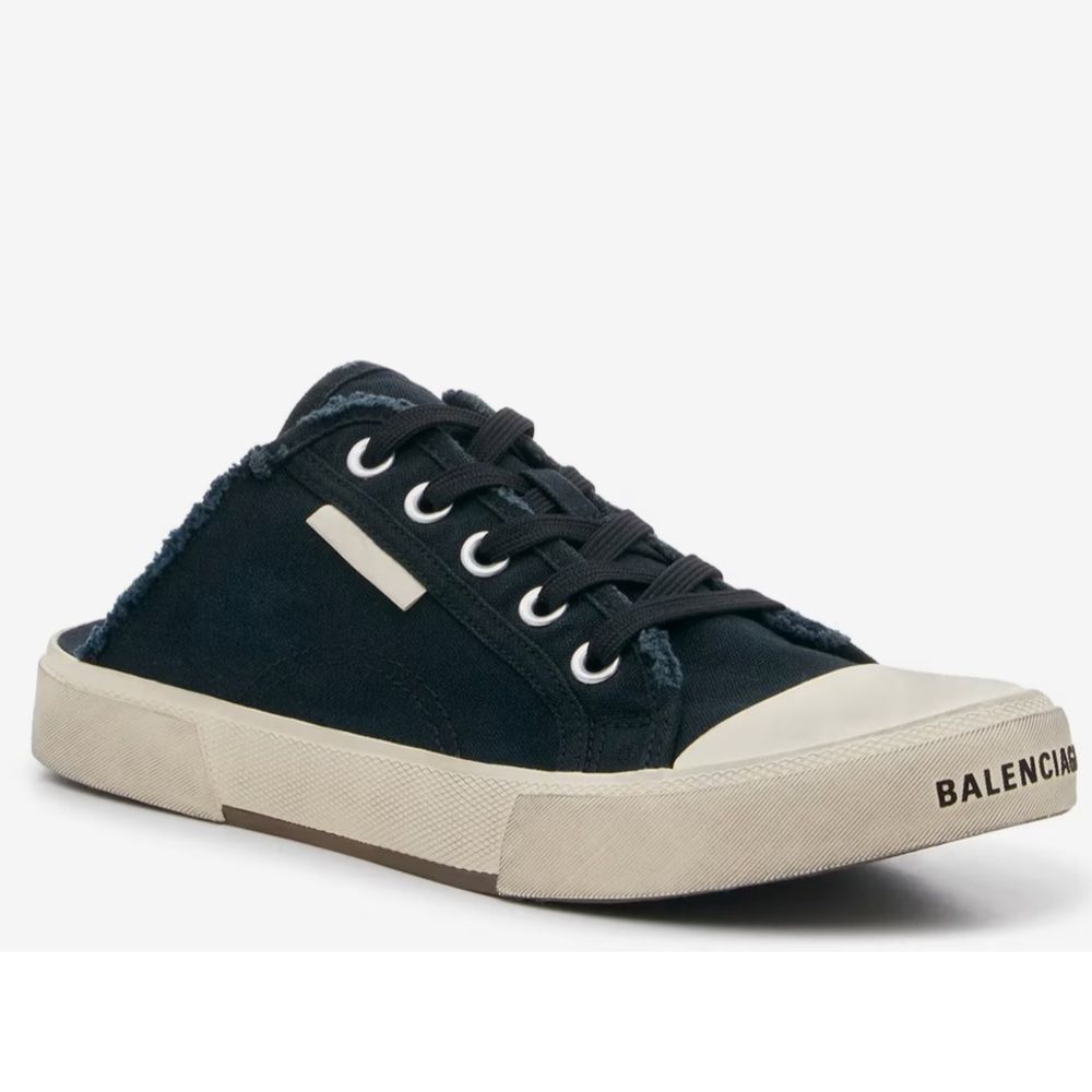 Balenciaga Black Mule Slip On Sneakers - Picture 3 of 9